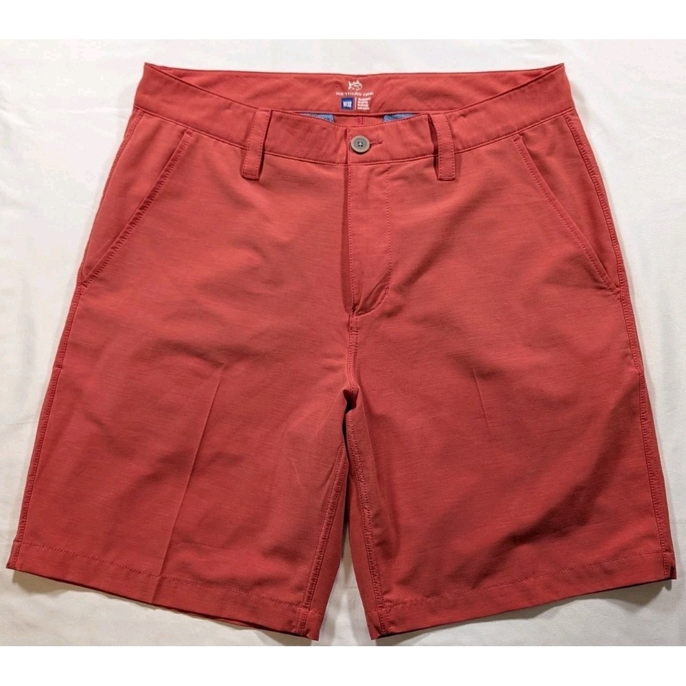 Southern Tide Shorts Men's 32 Red Performance Stretch Golf Casual Flat Front
